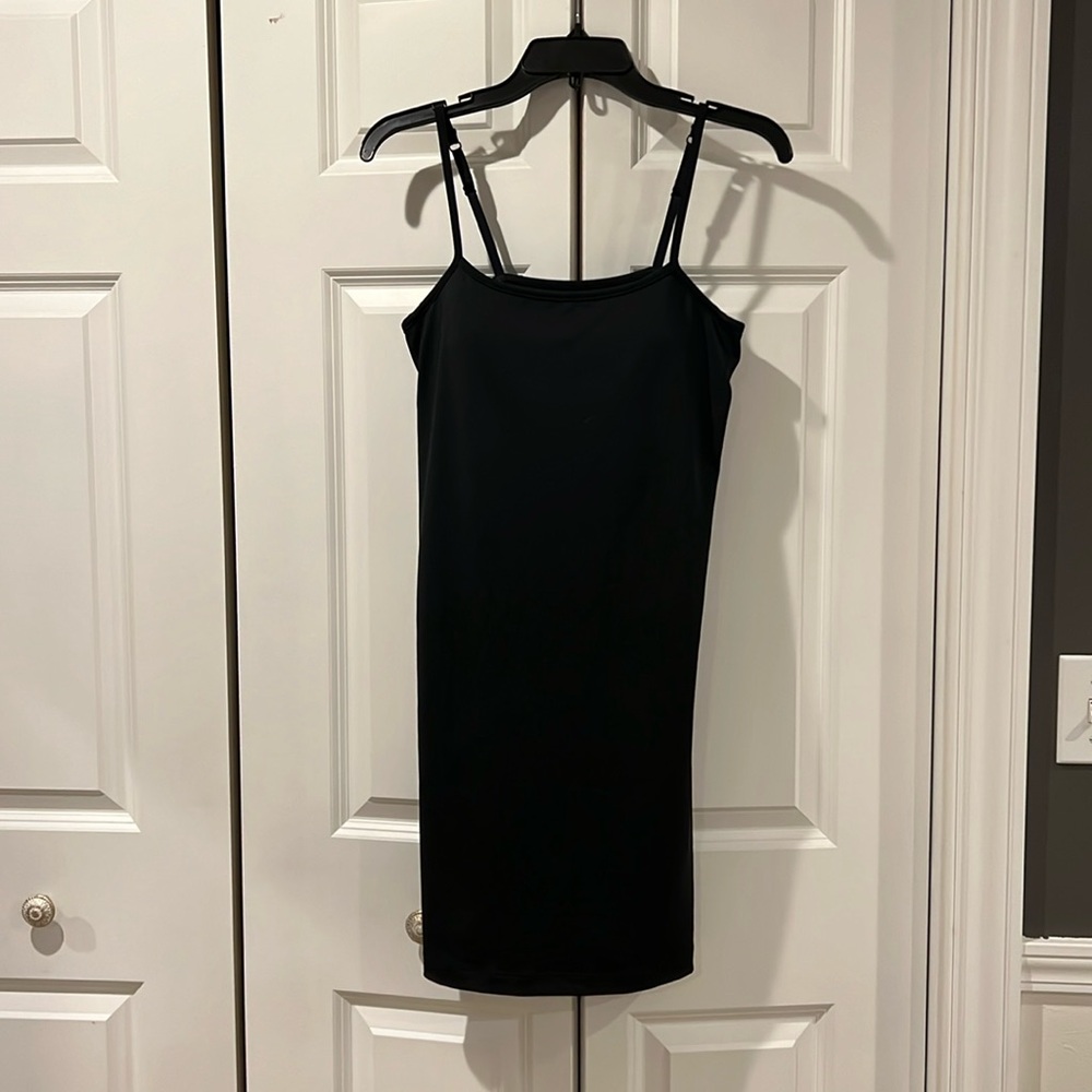 Athleta Black Spaghetti-Strap Mini Dress